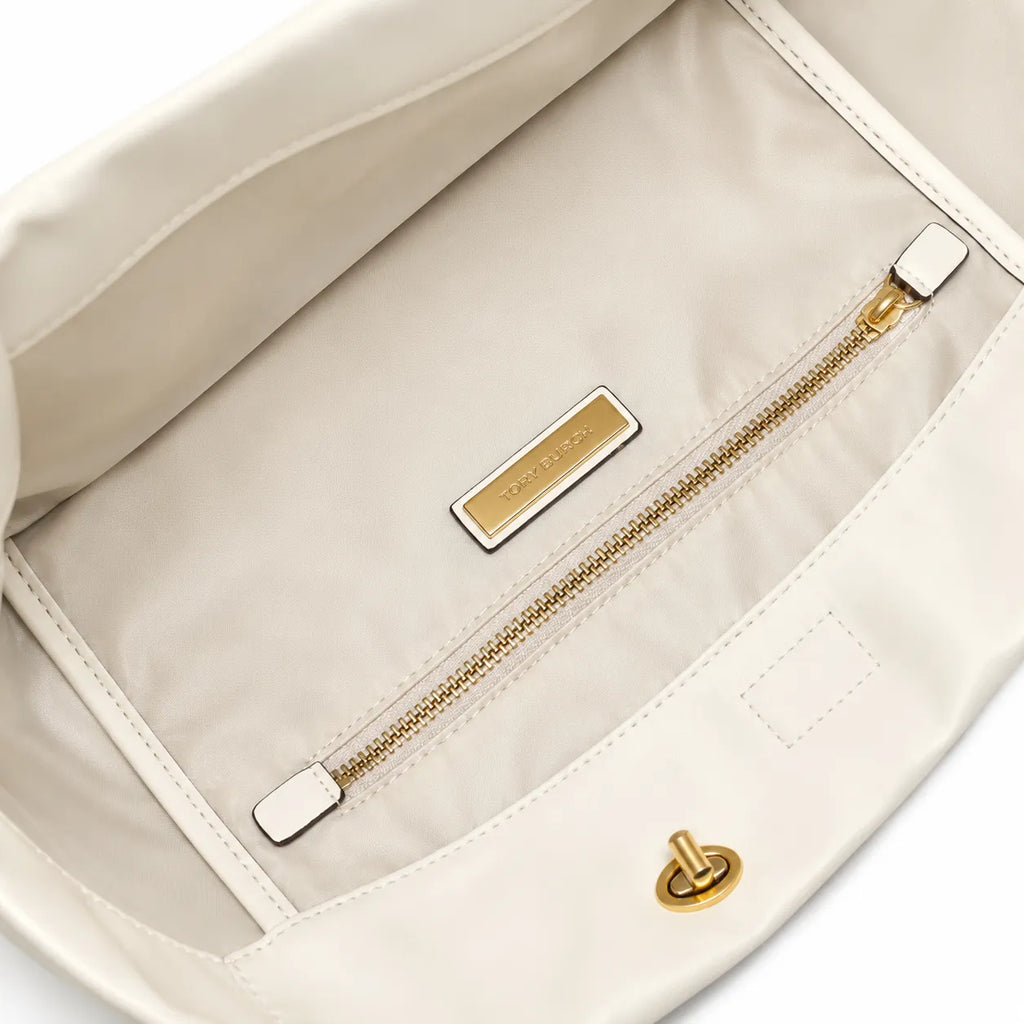 Tory Burch Ella | Whitezebra print gold chain and leather handle  magnetic closure women's designer printed chain tote bag