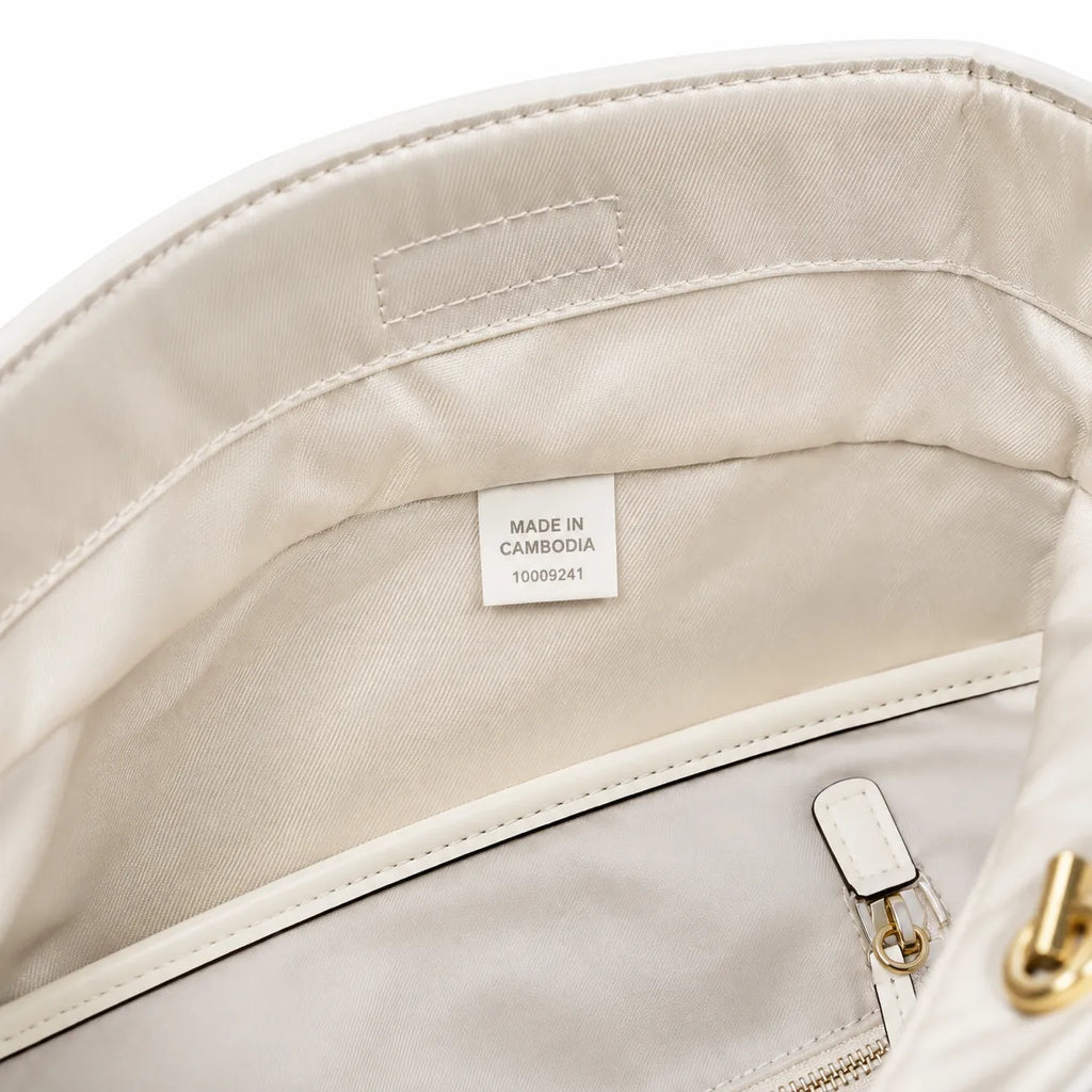 Tory Burch Ella | Whitezebra print gold chain and leather handle  magnetic closure women's designer printed chain tote bag