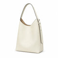 Tory Burch Romy | Off-white pebbled leather button logo and detachable pouch women's designer handbag