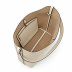 Tory Burch Romy | Off-white pebbled leather button logo and detachable pouch women's designer handbag