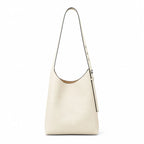 Tory Burch Romy | Off-white pebbled leather button logo and detachable pouch women's designer handbag