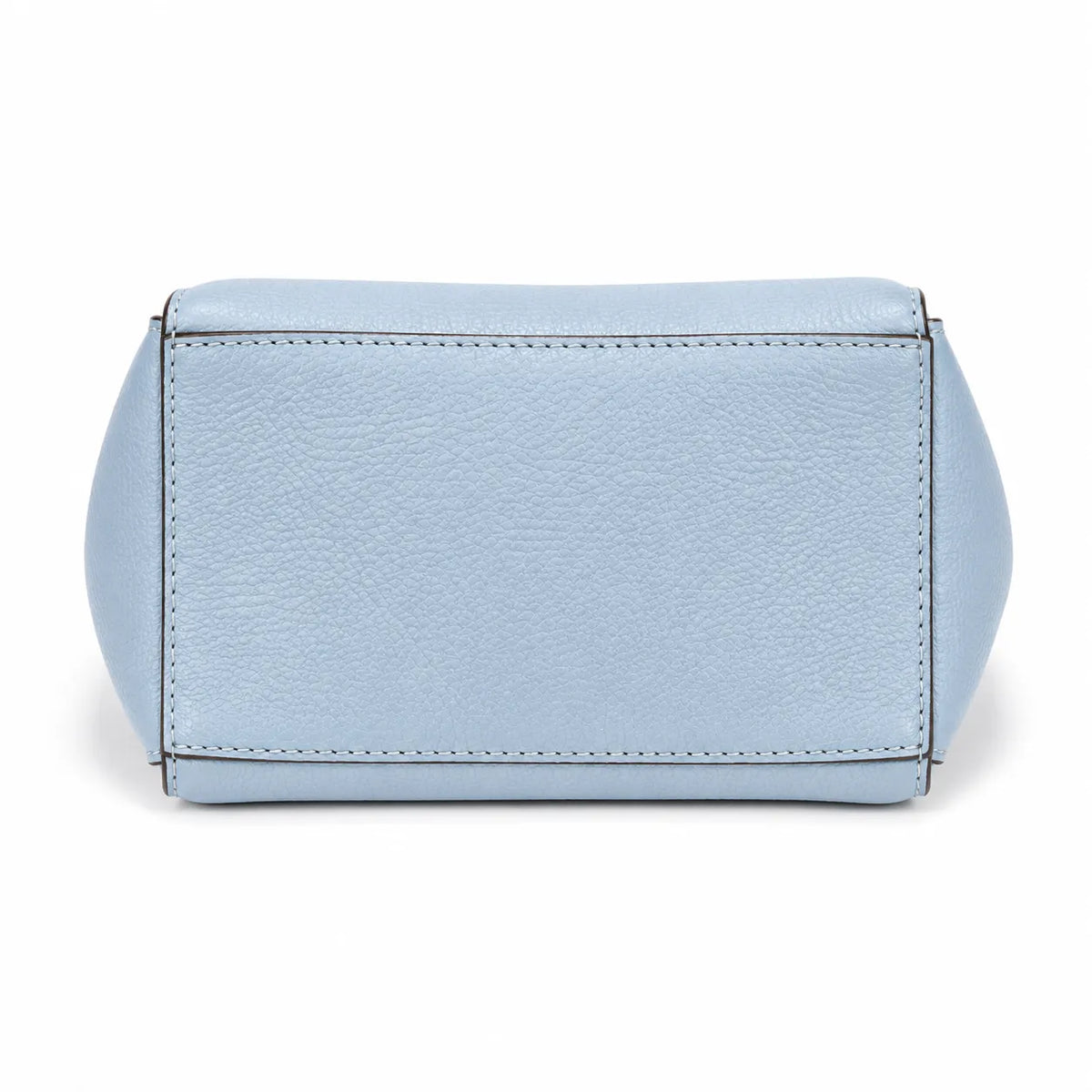 Tory Burch McGraw | Light blue pebbled leather  gold logo detachable shoulder strap women's designer handbag