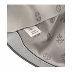 Tory Burch Britten | Light grey pebbled leather silver chain shoulder strap and double T logo women's designer handbag