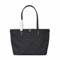 Tory Burch T Monogram | Black jacquard fabric iconic double T logo and detachable pouch women's designer handbag