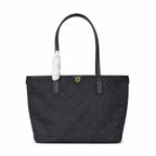 Tory Burch T Monogram | Black jacquard fabric iconic double T logo and detachable pouch women's designer handbag