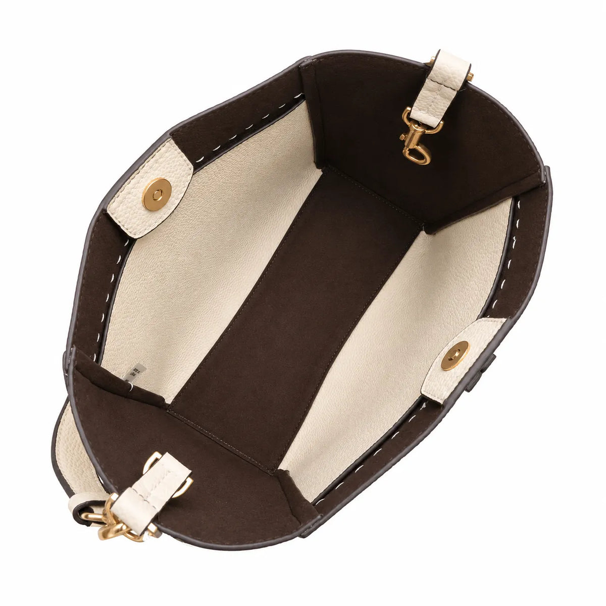 Tory Burch McGraw | Off-white pebbled leather with gold logo  detachable shoulder strap  women's designer handbag