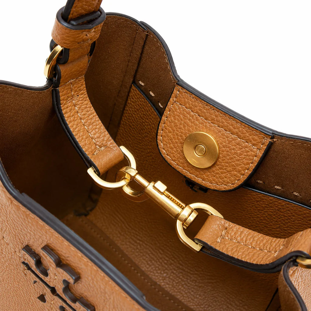 Tory Burch McGraw | Tiramisu-style pebbled leather detachable shoulder strap women's designer handbag