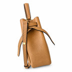 Tory Burch Romy | Tiramisu pebbled leather with adjustable shoulder strap and top handle women's designer handbag