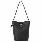 Tory Burch Slim Lock | Black pebbled leather adjustable shoulder strap  women's designer handbag
