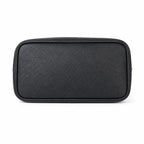 Tory Burch Slim Lock | Black pebbled leather adjustable shoulder strap  women's designer handbag