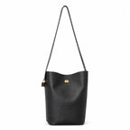 Tory Burch Slim Lock | Black pebbled leather adjustable shoulder strap  women's designer handbag