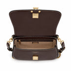Tory Burch Britten | Tempranillo patent leather  detachable chain and leather shoulder strap multiple carrying options women's designer handbag