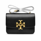 Tory Burch Eleanor | Sculptural gold double-T logo detachable shoulder strap multiple carrying options women's designer handbag