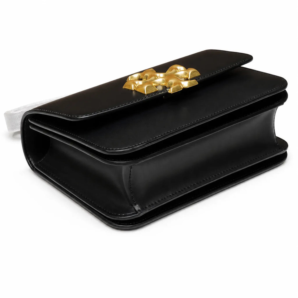 Tory Burch Eleanor | Sculptural gold double-T logo detachable shoulder strap multiple carrying options women's designer handbag