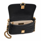 Tory Burch Britten Crocodile Embossed Handbag | Black Textured Leather with Detachable Chain  Multiple Ways to Carry Designer Handbag for Women