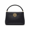 Tory Burch Britten | Black pebbled leather detachable shoulder strap multiple carrying options women's designer handbag