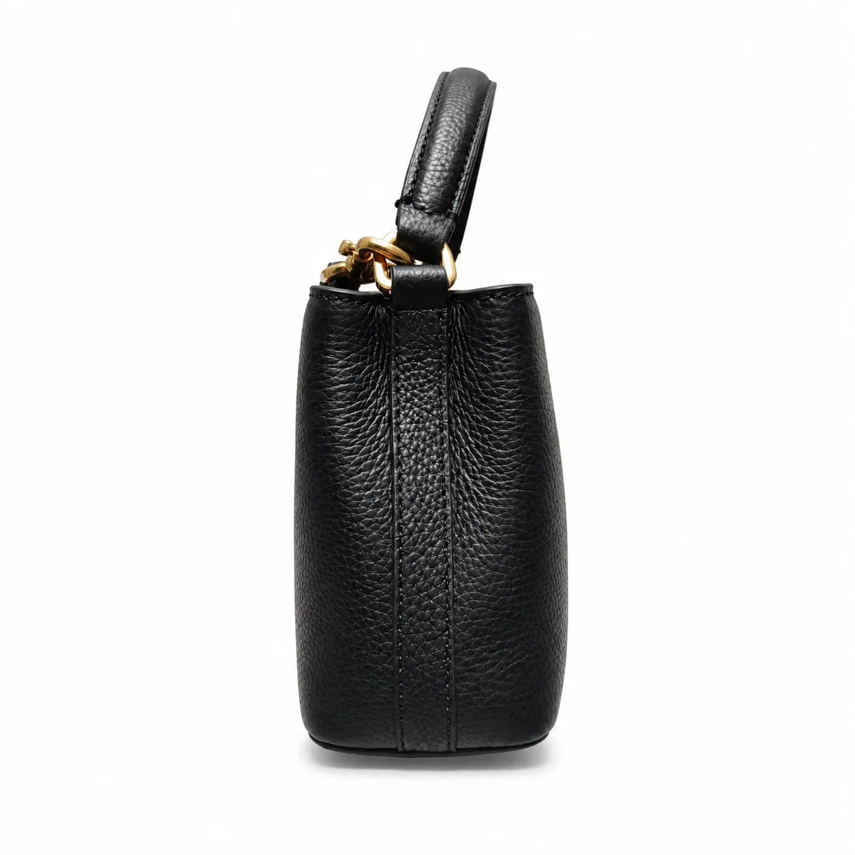 Tory Burch Britten | Black pebbled leather detachable shoulder strap multiple carrying options women's designer handbag