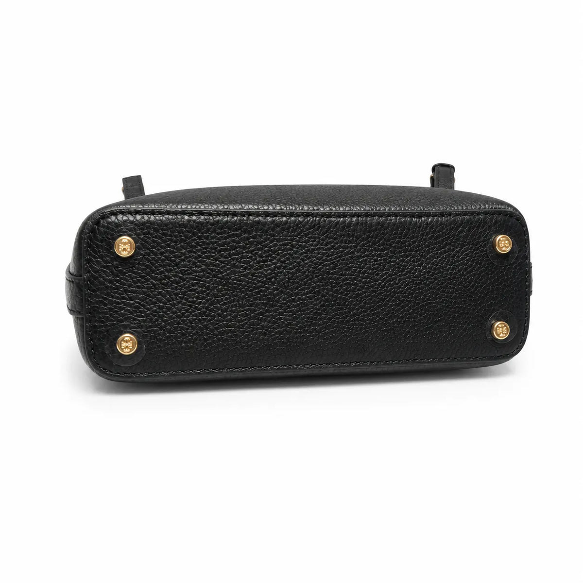 Tory Burch Britten | Black pebbled leather detachable shoulder strap multiple carrying options women's designer handbag