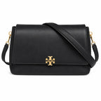 Tory Burch Eleanor | Black Nappa Leather Adjustable Shoulder Strap Multiple Carrying Options Women's Designer Handbag