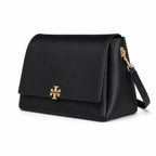 Tory Burch Eleanor | Black Nappa Leather Adjustable Shoulder Strap Multiple Carrying Options Women's Designer Handbag