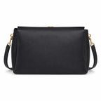 Tory Burch Eleanor | Black Nappa Leather Adjustable Shoulder Strap Multiple Carrying Options Women's Designer Handbag