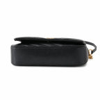 Tory Burch Kira Chevron | Black quilted lambskin detachable chain shoulder strap multiple carrying options women's designer handbag