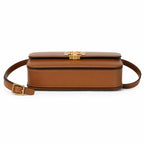 Tory Burch Eleanor | Caramel brown Nappa leather adjustable shoulder strap multiple carrying options women's designer handbag