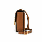 Tory Burch Eleanor | Caramel brown Nappa leather adjustable shoulder strap multiple carrying options women's designer handbag