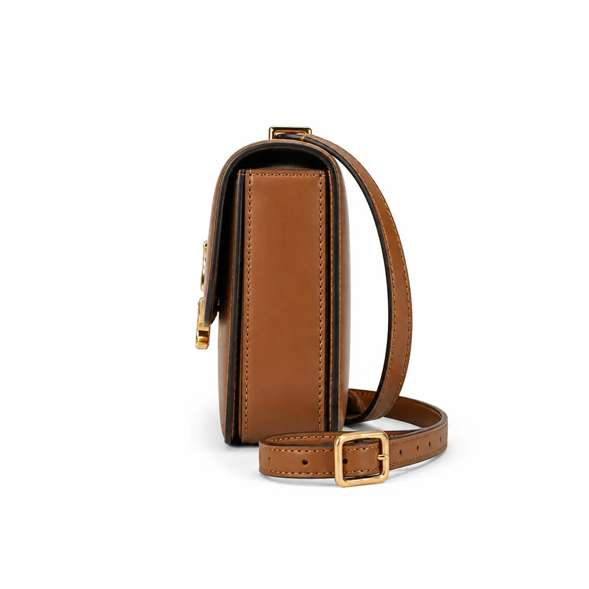 Tory Burch Eleanor | Caramel brown Nappa leather adjustable shoulder strap multiple carrying options women's designer handbag