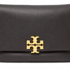 Tory Burch Eleanor | Caramel brown Nappa leather  adjustable shoulder strap  multiple carrying options  women's designer handbag