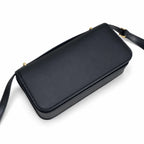 Tory Burch Eleanor | Black Nappa Leather Adjustable Shoulder Strap  Multiple Carrying Options Women's Designer Handbag