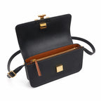 Tory Burch Eleanor | Black Nappa Leather Adjustable Shoulder Strap  Multiple Carrying Options Women's Designer Handbag