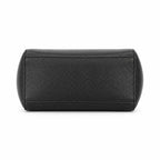 Tory Burch McGraw | Black pebbled leather with an adjustable shoulder strap and top handle offering multiple carrying options  women's designer handbag