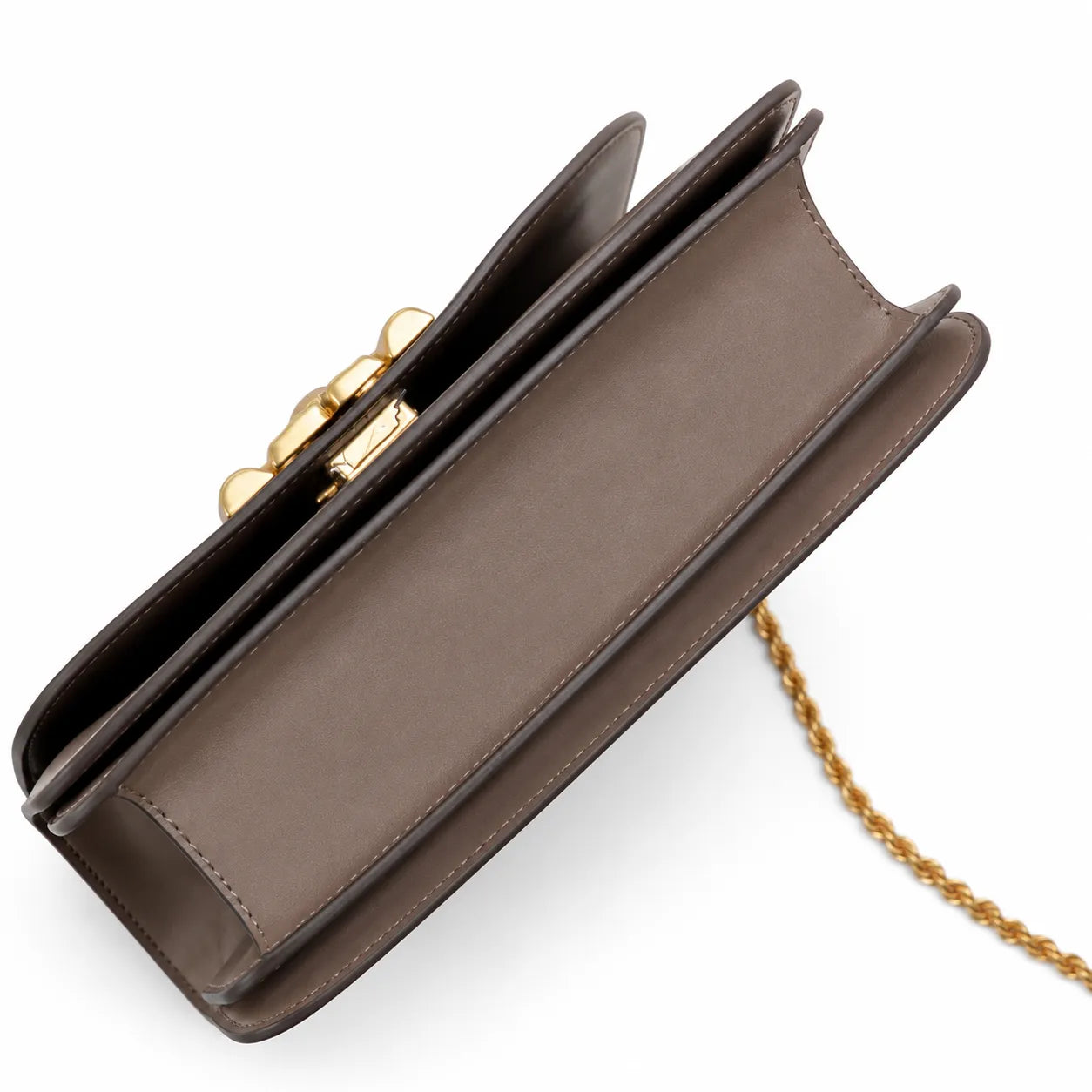 Tory Burch | Brown smooth calfskin leather detachable chain shoulder strap women's crossbody/shoulder bag