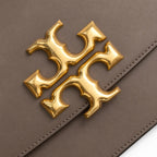 Tory Burch | Brown smooth calfskin leather detachable chain shoulder strap women's crossbody/shoulder bag