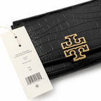 Tory Burch Britten black leather detachable chain shoulder strap multiple carrying options for women