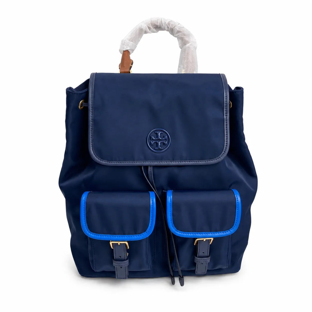 Tory Burch Perry Royal Navy Blue Adjustable Shoulder Strap Lightweight Travel/Commuter Bag