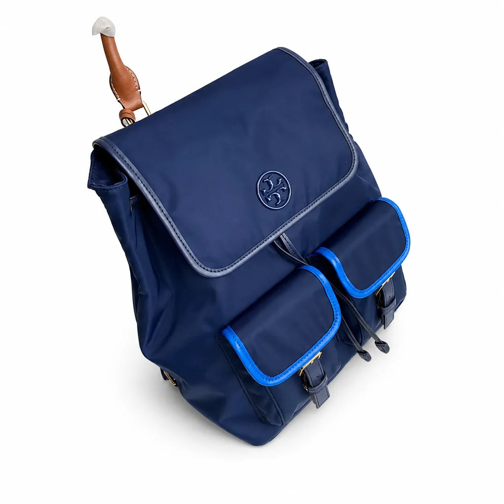 Tory Burch Perry Royal Navy Blue Adjustable Shoulder Strap Lightweight Travel/Commuter Bag