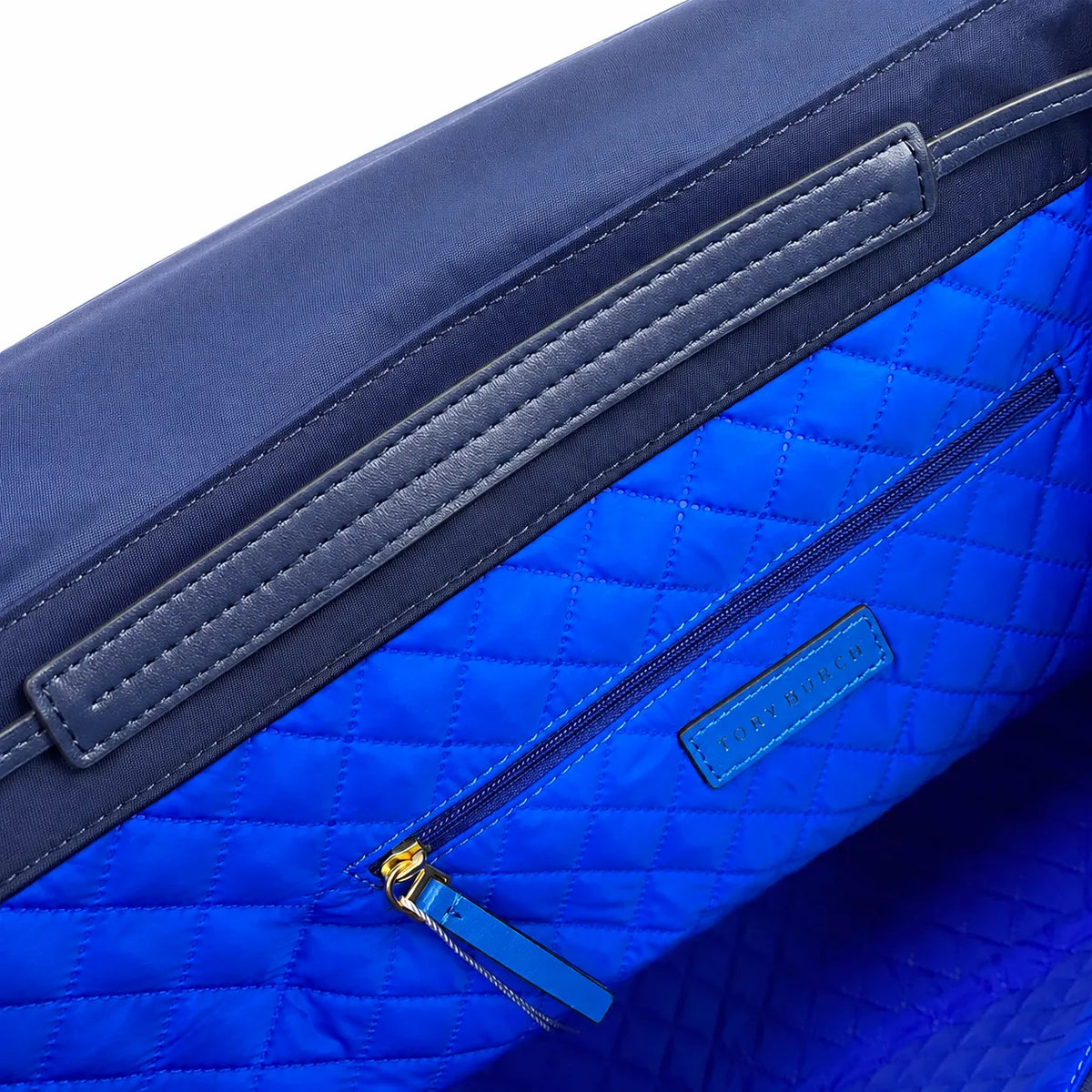 Tory Burch Perry Royal Navy Blue Adjustable Shoulder Strap Lightweight Travel/Commuter Bag