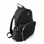 Tory Burch Ella a lightweight travel and commuter bag adorned with a silver double-T logo and an adjustable shoulder strap