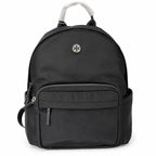 Tory Burch Ella a lightweight travel and commuter bag adorned with a silver double-T logo and an adjustable shoulder strap