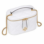 Tory Burch Kira white lambskin detachable chain shoulder strap small and elegant cosmetic bag can be worn crossbody suitable for women