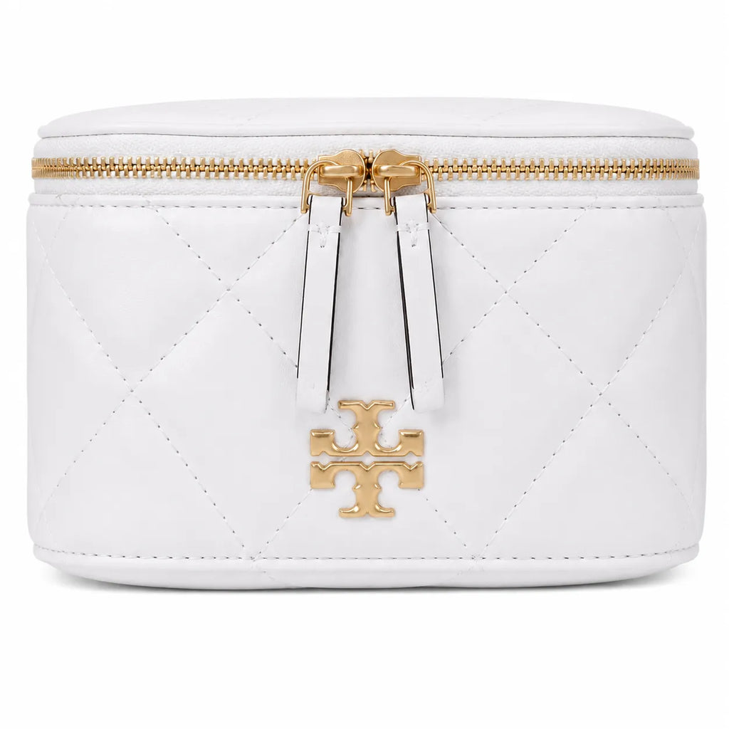 Tory Burch Kira white lambskin detachable chain shoulder strap small and elegant cosmetic bag can be worn crossbody suitable for women
