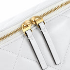 Tory Burch Kira, white lambskin detachable chain shoulder strap small and elegant cosmetic bag can be worn crossbody suitable for women