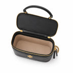 ory Burch Kira black lambskin bag with a detachable chain shoulder strap  a small and elegant cosmetic bag that can also be worn crossbody suitable for women