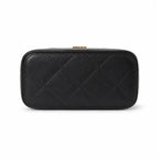ory Burch Kira black lambskin bag with a detachable chain shoulder strap  a small and elegant cosmetic bag that can also be worn crossbody suitable for women