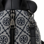 Tory Burch T-strap canvas and black faux leather teddy bear backpack  playful yet stylish  Suitable for women and teenagers