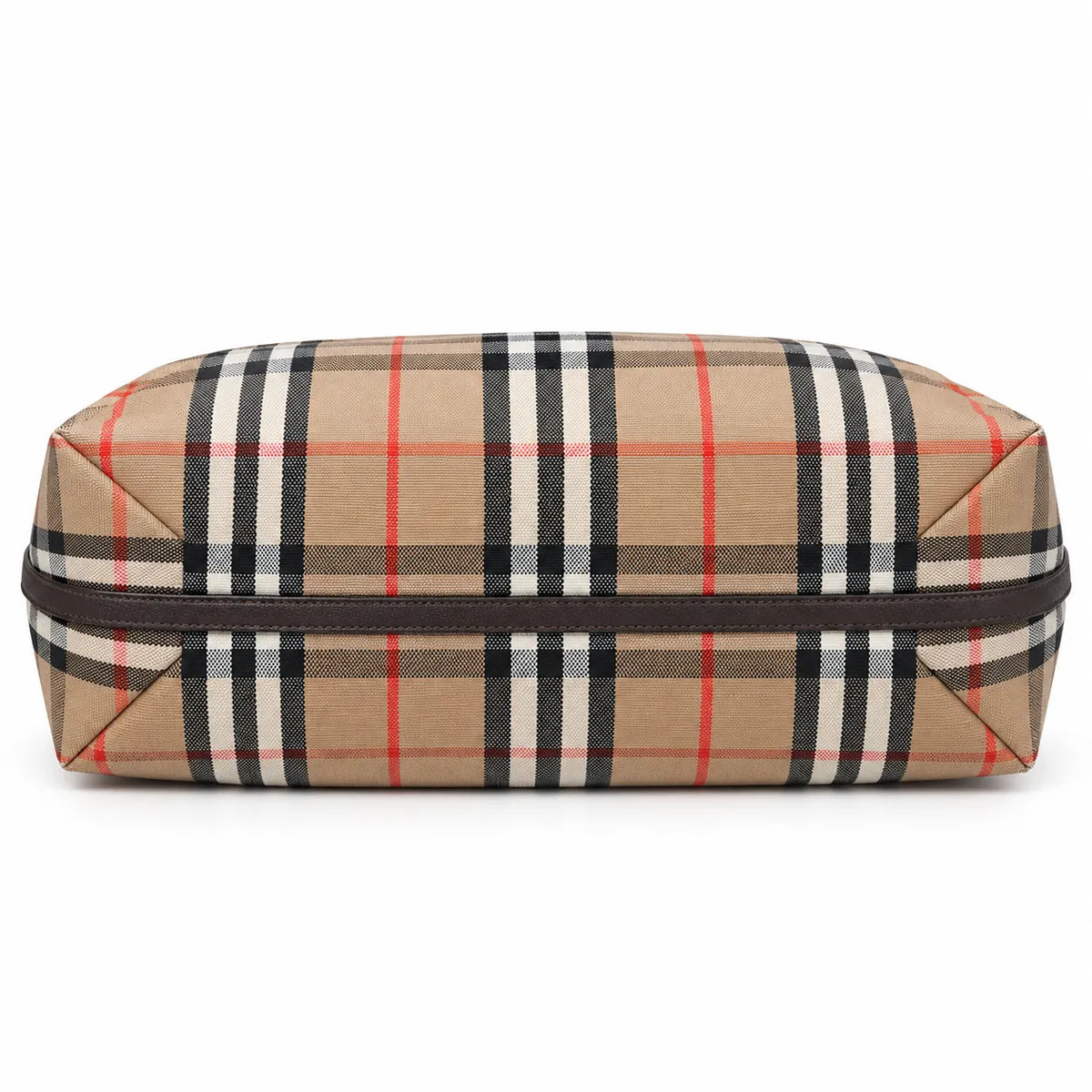 Burberry Nova Check Hobo Shoulder Bag with Matching Wristlet Pouch | Classic Canvas Leather Underarm Bag — Haymarket Beige