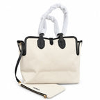 Burberry Horseferry Canvas Tote Bag with Pouch & Strap | Logo Shopper Shoulder Bag