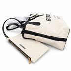 Burberry Horseferry Canvas Tote Bag with Pouch & Strap | Logo Shopper Shoulder Bag